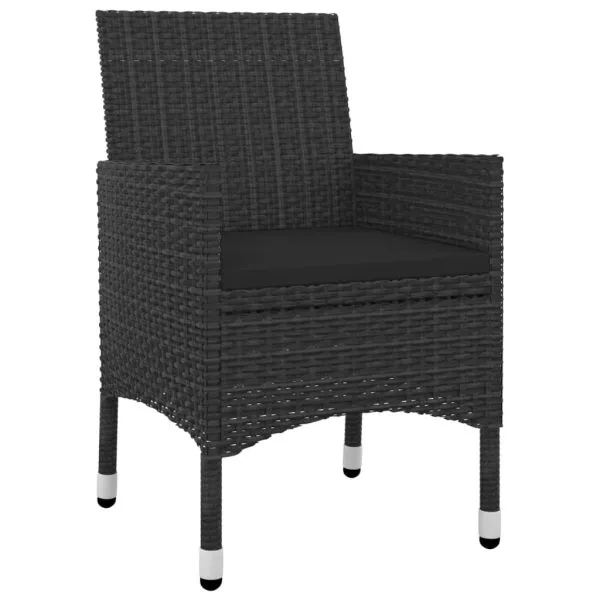 Set mobilier de grădină cu perne, 7 piese, poliratan și sticlă