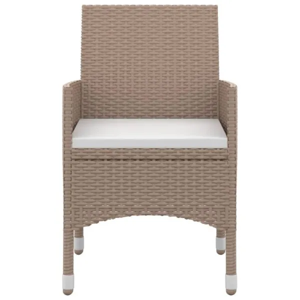 Set mobilier de grădină cu perne, 5 piese, poliratan și sticlă