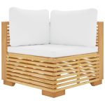 Set mobilier grădină cu perne, 5 piese, lemn masiv de tec