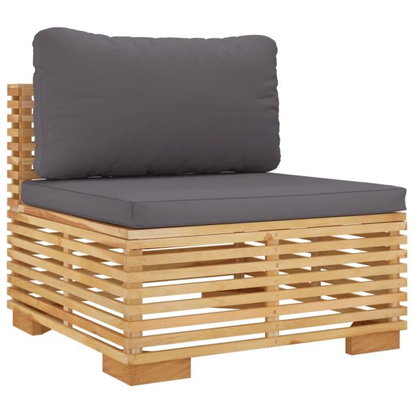 Set mobilier grădină cu perne, 7 piese, lemn masiv de tec