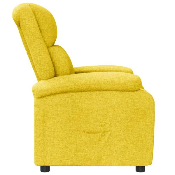 Fotoliu rabatabil, galben, material textil