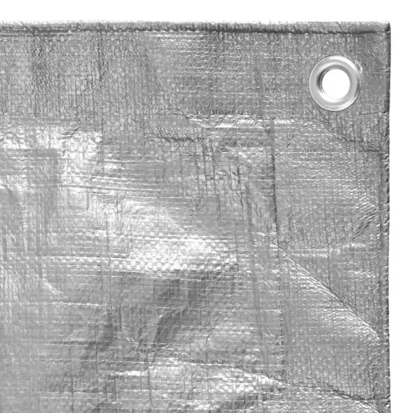Prelată 180 g/m², gri, 6×6 m, HDPE