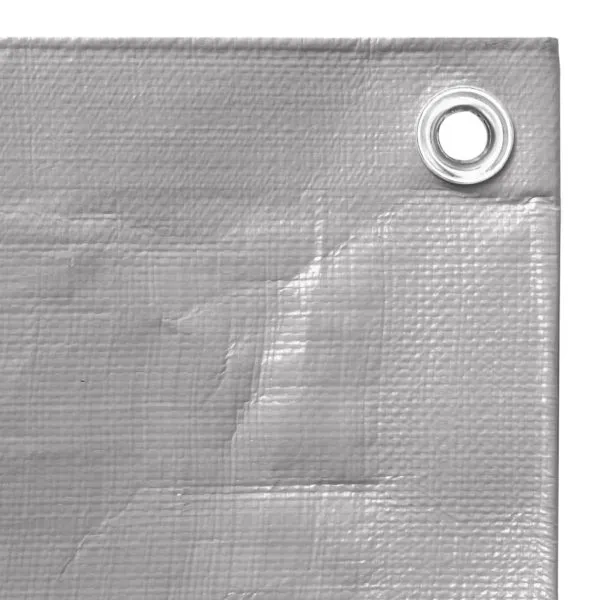Prelată 260 g/m², gri, 4×5 m, HDPE