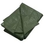 Prelată 180 g/m², verde, 6×12 m, HDPE
