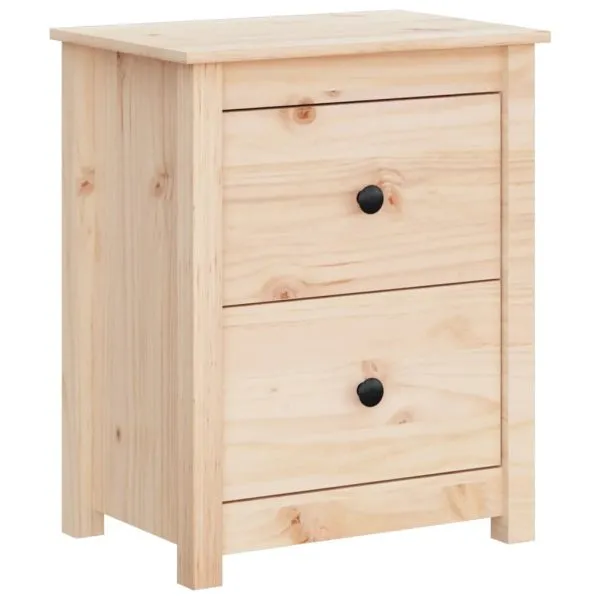 Noptiere, 2 buc., 50x35x61,5 cm, lemn masiv de pin