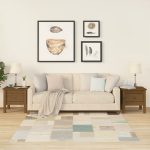 Mese laterale 2 buc. maro miere 40x40x39 cm lemn masiv de pin