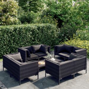 Set mobilier de grădină cu perne