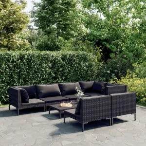 Set mobilier de grădină cu perne