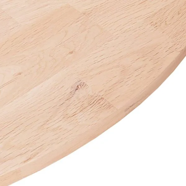 Blat de masă rotund, Ø60×1,5 cm, lemn masiv stejar netratat