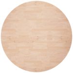 Blat de masă rotund, Ø80×2,5 cm, lemn masiv stejar netratat