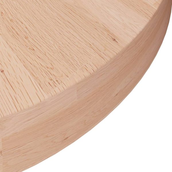 Blat de masă rotund, Ø50×4 cm, lemn masiv stejar netratat
