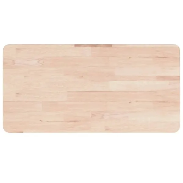 Blat de baie, 80x40x1,5 cm, lemn masiv netratat
