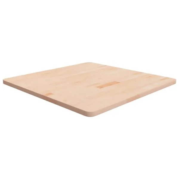 Blat de masă pătrat,80x80x2,5 cm, lemn masiv stejar netratat
