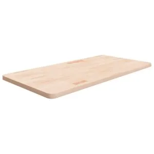 Blat de baie, 100x50x2,5 cm, lemn masiv netratat