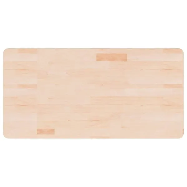 Blat de baie, 100x50x2,5 cm, lemn masiv netratat