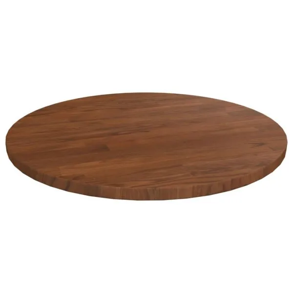Blat de masă rotund maro închis Ø40×1,5 cm lemn stejar tratat