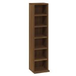 Dulap CD-uri, stejar maro, 21x20x88 cm, lemn prelucrat