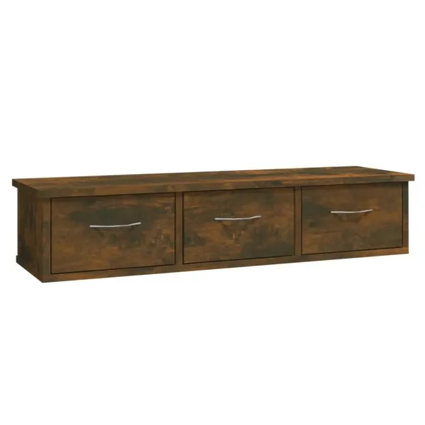 Dulap de perete stejar fumuriu 88x26x18,5 cm lemn prelucrat