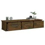 Dulap de perete stejar fumuriu 88x26x18,5 cm lemn prelucrat