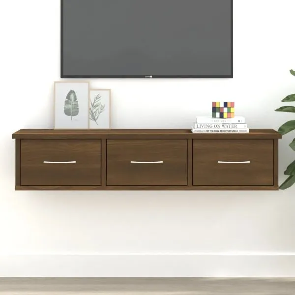 Dulap de perete, stejar maro, 88x26x18,5 cm, lemn prelucrat