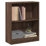 Bibliotecă, stejar maro, 60x24x76 cm, lemn prelucrat