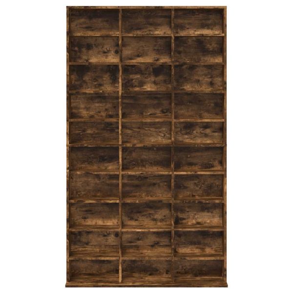 Dulap CD-uri, stejar fumuriu, 102x23x177,5 cm, lemn prelucrat