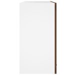 Dulap suspendat cu sticlă, stejar maro, 60x31x60 cm lemn
