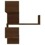 Raft colț perete 2 buc stejar maro 40x40x50 cm lemn prelucrat