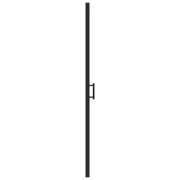 Ușă de duș, 100×178 cm, negru, sticlă securizată semi-mată