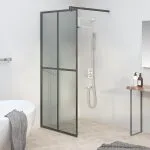 Paravan duș walk-in 80×195 cm sticlă securizată culoare închisă