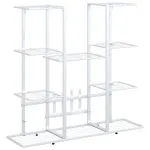 Suport pentru flori, 94,5x25x89 cm, alb, fier
