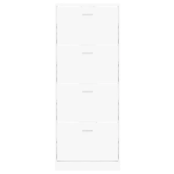 Pantofar, alb, 59x17x150 cm, lemn prelucrat