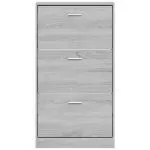 Pantofar, gri sonoma, 59x17x108 cm, lemn prelucrat