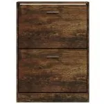 Pantofar, stejar fumuriu, 59x17x81 cm, lemn compozit