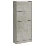 Pantofar, gri beton, 63x24x147 cm, lemn compozit