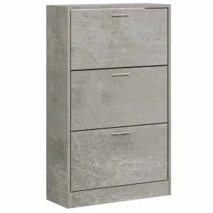 Pantofar, gri beton, 63x24x103 cm, lemn compozit