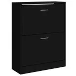 Pantofar, negru, 63x24x81 cm, lemn compozit