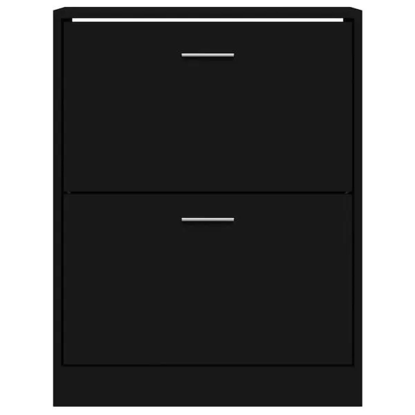 Pantofar, negru, 63x24x81 cm, lemn compozit