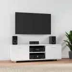 Comodă TV, alb, 120×40,5×35 cm, lemn prelucrat