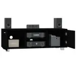 Comodă TV, negru, 120×40,5×35 cm, lemn prelucrat