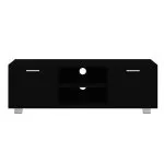 Comodă TV, negru, 120×40,5×35 cm, lemn prelucrat