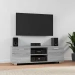 Comodă TV, gri sonoma, 120×40,5×35 cm, lemn prelucrat