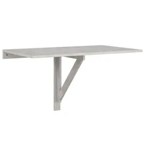 Masă de perete pliantă, gri beton, 100x60x56 cm, lemn compozit