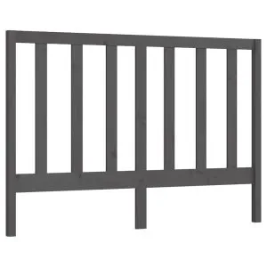 Tăblie de pat, gri, 141x4x100 cm, lemn masiv de pin