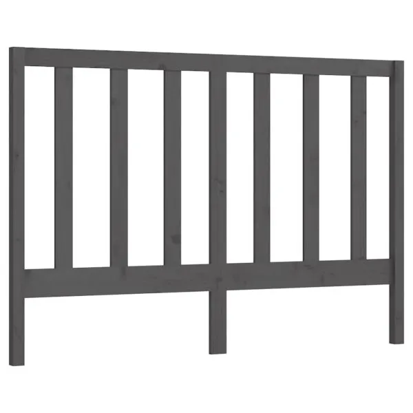 Tăblie de pat, gri, 141x4x100 cm, lemn masiv de pin