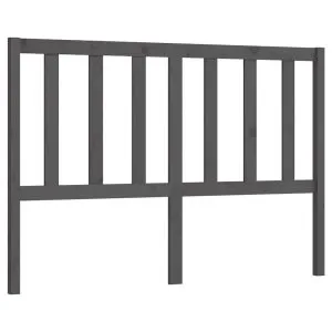 Tăblie de pat, gri, 141x4x100 cm, lemn masiv de pin