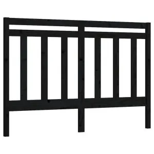 Tăblie de pat, negru, 166x4x100 cm, lemn masiv de pin