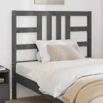 Tăblie de pat, gri, 106x4x100 cm, lemn masiv de pin