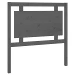 Tăblie de pat, gri, 95,5x4x100 cm, lemn masiv de pin