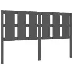 Tăblie de pat, gri, 155,5x4x100 cm, lemn masiv de pin